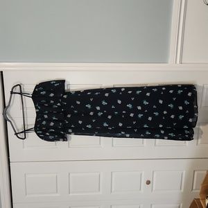 blue floral dress